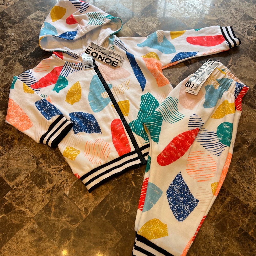 Bonds Multicolor Patterned Hoodie Retro Bonds